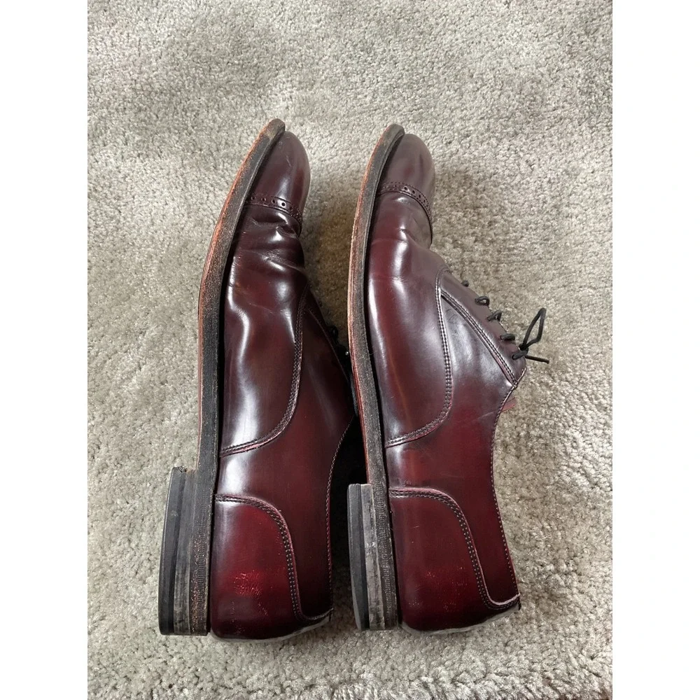 Florsheim Mens Burgundy Leather Lace Up Oxford Dress Shoes Size 8 11‎
